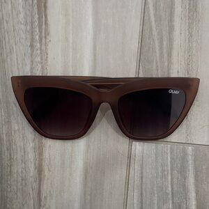 QUAY - frosted caramel brown frame brown gradient sunglasses